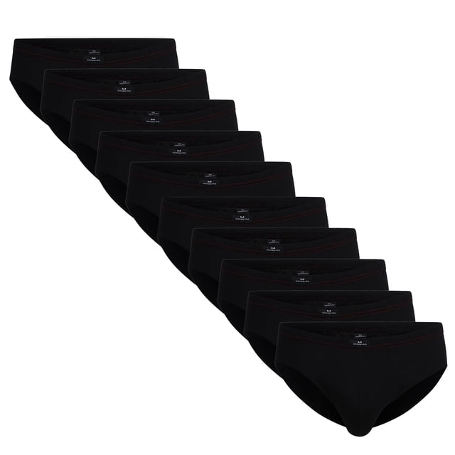 Götzburg Calzoncillos para Hombre, Paquete de 5 - Camiseta individual, Juego de ropa interior, Algodón elástico Negro XL (X-Large)