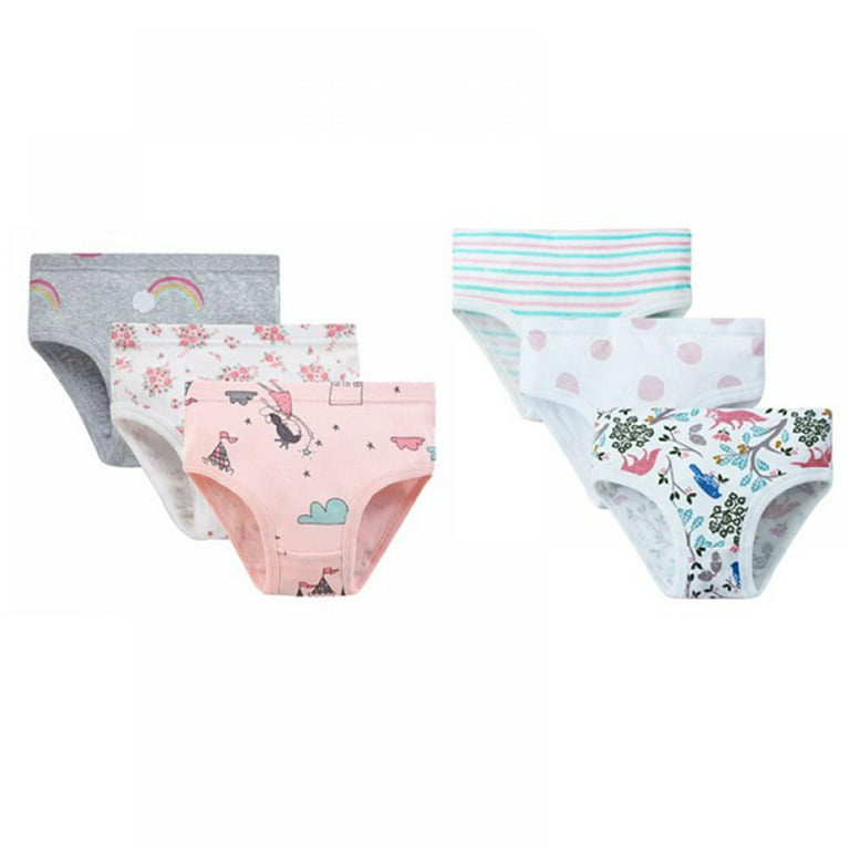 BIG ELEPHANT Baby Girls Potty Training Pants, Toddler Cotton Soft Training  Underwear, 3T