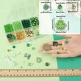 thumbnail image 3 of Saint Patrick's Day Theme DIY Glass Beads Bracelets Making Kits Green 8mm Hole: 1mm, 3 of 6