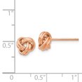 thumbnail image 3 of 14K Rose Gold Polished Love Knot Post Earrings, 3 of 3