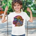 thumbnail image 3 of Tee Hunt Dean Russo Cute Gorilla Youth T-Shirt Colorful Silverback Ape Art Kids, White, Small, 3 of 5