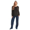 thumbnail image 6 of Just Love Ultra-Soft Womens Pajama Pant Set with Nightgown & Matching Socks  Luxurious Sleepwear (Buffalo Plaid Royal Black, 1X), 6 of 6
