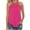 Hot Pink, variant on Flowy Tank Tops For Women Cold Shoulder Strap Sleeveless Shirts Blouses Round Neck Lace Up Sexy Hollow Cami Camisole Summer Tops For Women Vacation Country Concert Outfits