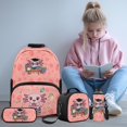 thumbnail image 2 of Garronmavis Scholar Axolotl Kids Girls Backpack 4-Piece Set - Includes School Backpack, Lunch Bag, Pencil Case, Water Holder Case, Lightweight School Bag for Outdoor Picnic, 2 of 8