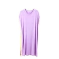 thumbnail image 2 of Sakmal Modal Womens Nightgowns Plus Size Colorblock Short Sleeve Lounge Knee Length Nightdress Loose Fit Soft Crew Neck Comfy Women Night Dress L-3XL, 2 of 5