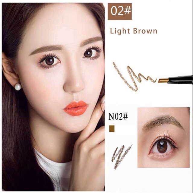 SIfdSeng Eyebrow Pencil Automatic Rotation Beginner Refill Waterproof Eyebrow Brush Long Eyeshadow Sticks for Eyes