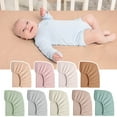 thumbnail image 2 of Primegos Baby Cradle Sheet Solid Color Elastic Edge Fits Oval Round Rectangular Hourglass Mattresses Boys Girls Bassinet Bed Sheet, 2 of 8
