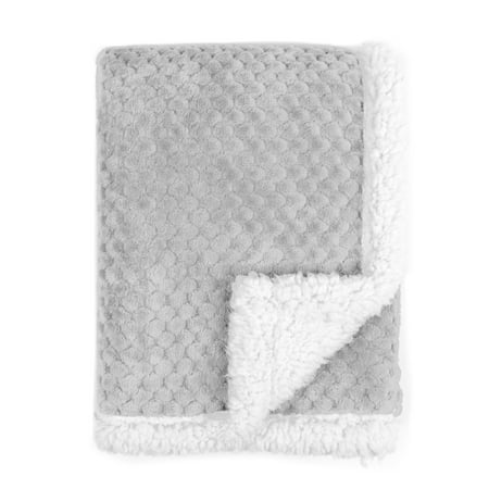 Tadpoles Popcorn Plush and Sherpa Ultra-Soft Baby Blanket ...