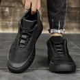 thumbnail image 3 of Mens Winter Boots Thick Soft Sole Casual Walking Shoes Lace up Insulated Warm Outdoor Sneakers Lightweight Work Booties BK1 Size 10.5, 3 of 7
