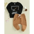 thumbnail image 4 of Baby Boy Girl Christmas Outfit 6M 12M 18M 24M 3Y Merry Christmas Crewneck Sweatshirt and Pants Set Toddler Fall Winter Clothes, 4 of 10