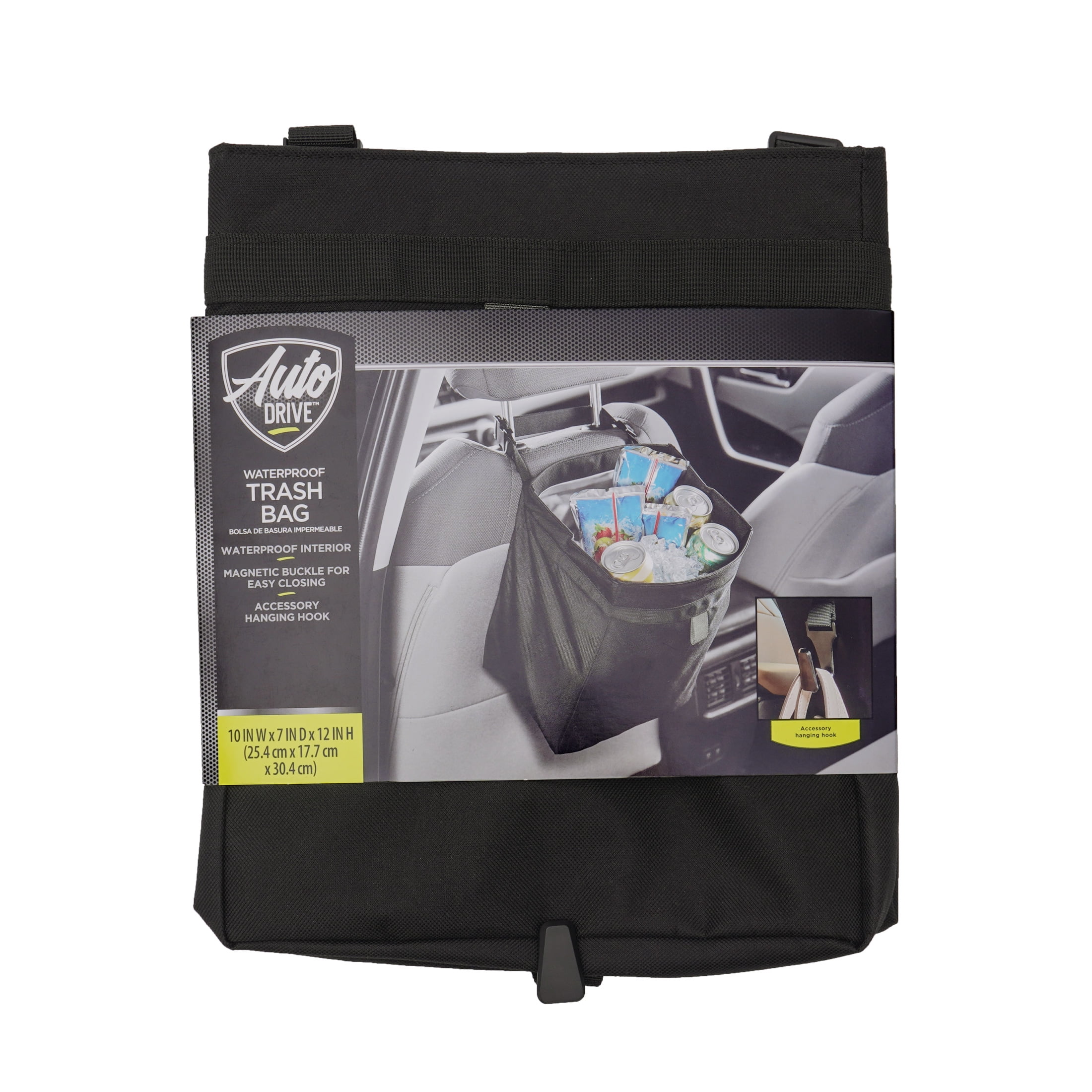 Auto Drive Vehicle Fit Black Spacious Storage Bag 1 Pack,  23.62*17.32*14.56 