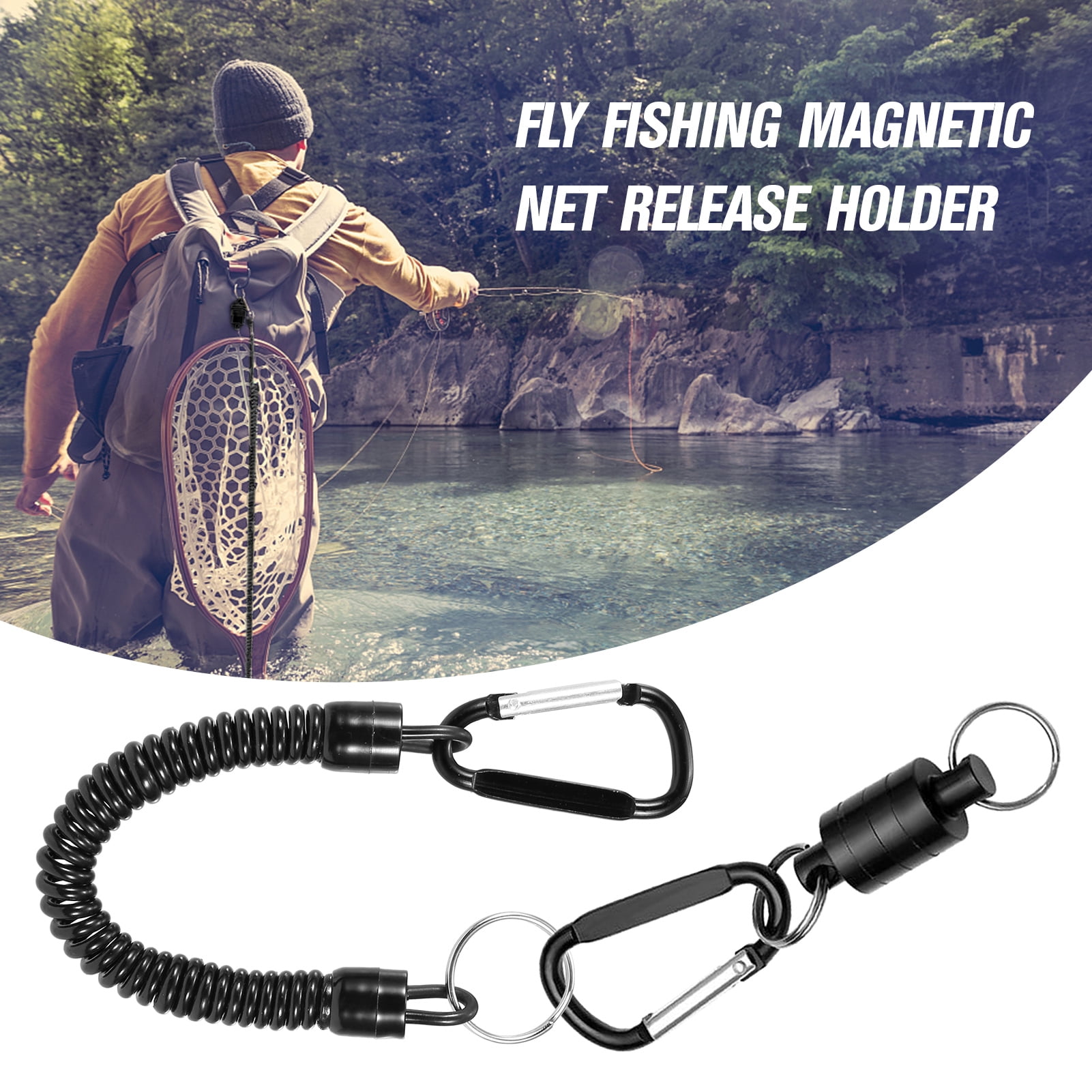 Moobody Fly Fishing Magnetic Net Release Holder Fishing Lanyard