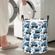 thumbnail image 5 of Fotbe Blue Excavator Cesto de Ropa con Asas, Cesto Impermeable de Gran Capacidad, Bolsa de Lavado para Dormitorio, Cesto de Ropa con Ruedas y Asas-Medium, 5 of 6