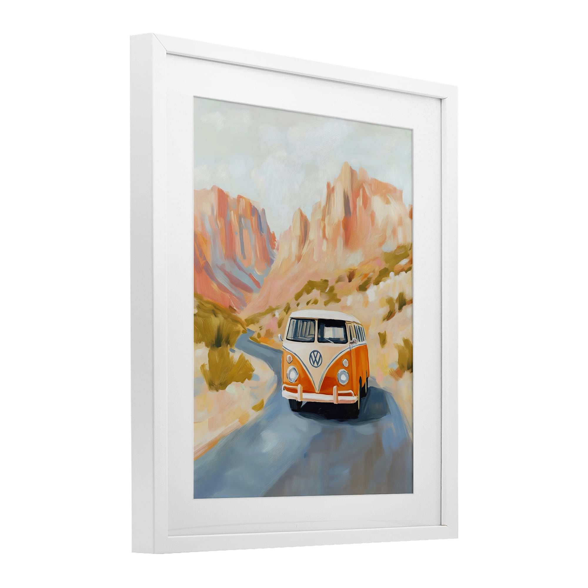 Stupell Industries Van Life Desert Canyon White Framed Print Under Glass, design by The Prints Vibe