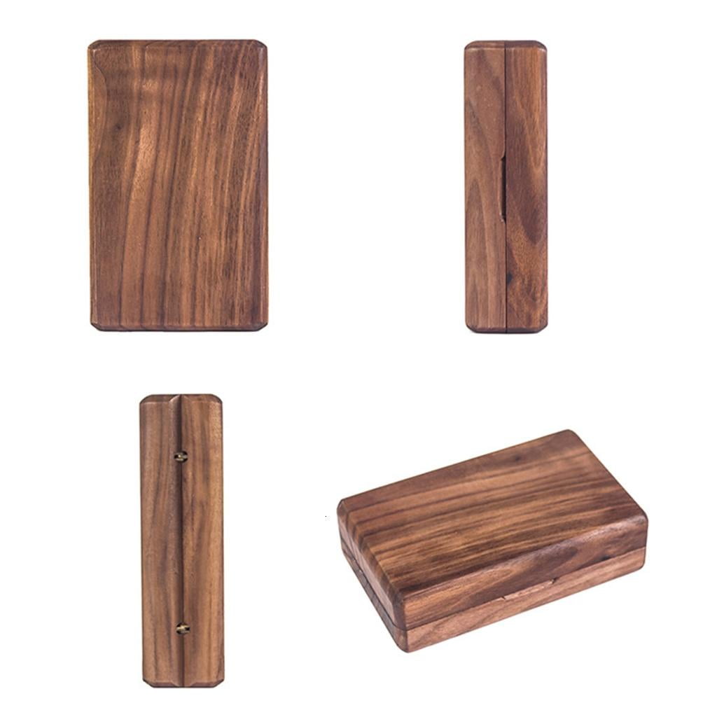 Osdhezcn Double Side Pockets Fly Fishing Box Containers Wood Fishing Tackle Box Fishing Tackle Hook Organizers Storage Case