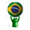 thumbnail image 1 of nacional en la Copa Mundial de fútbol de Brasil Estante de notas, estante de ranas de animales de dibujos animados, 1 of 3