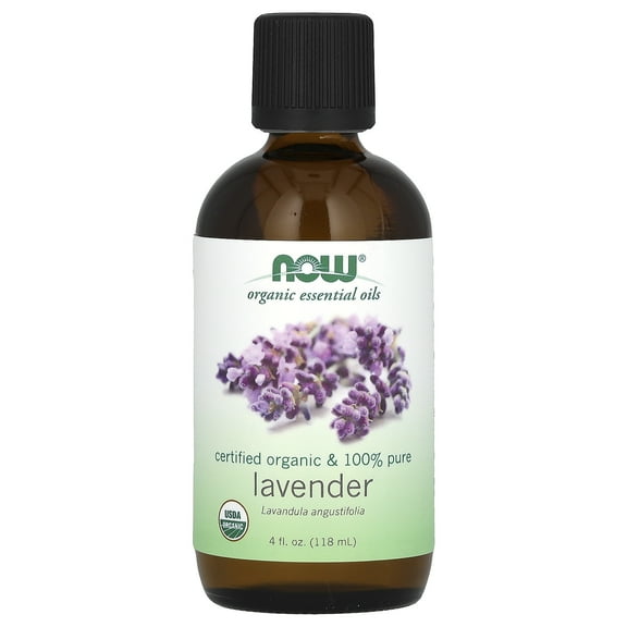 NOW Foods Organic Essential Oils,  Lavender, 4 fl oz (118 ml)
