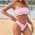 thumbnail image 5 of Aoochasliy Bikinis for Women Clothes Bikini Women's Swimsuit Solid Color Swimsuit Bikini Swimwear Beach Resort Swimsuit, 5 of 9