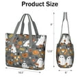 thumbnail image 3 of Tote Bag for Women - Halloween Cute Ghosts with Boo Shoulder Bag - Large Utility Work Duffle Bag with Zipper Handbag for Travel, Work, Sprots, 3 of 5