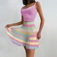 thumbnail image 2 of Mujeres Casual Verano Cuello Redondo Sin Mangas Tops Y Falda Conjunto De Dos Piezas Traje Wmkox8yi bvn3538, 2 of 9