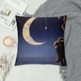 thumbnail image 2 of MLJA Throw Pillows Covers Glowing Crescent Moon Agaginst Evevning Sky with Reflecting in Modern Farmhouse Home Decor for Sofa Living Room, 2 of 5