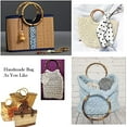 thumbnail image 2 of Bamboo Bag Handles 4 Pack Round Purse Handles ag Handle Replacements Handbag Decorative Purse Handle for Handmade Beach Bag Handbags Purse Handles Macrame Market Bags 5.9inch, 2 of 9