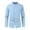 189#Blue, variant on Men's Clothing Button Down Shirt Casual Regular-Fit Dress Shirts Casual Solid Color Shirt Half Cover Button Collarless Top Long Sleeve Dress Shirts