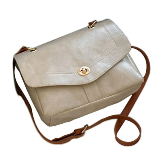 Small Crossbody Bags for Women, Leather Ladies Shoulder Bag Satchel Handbag Purse,Khaki