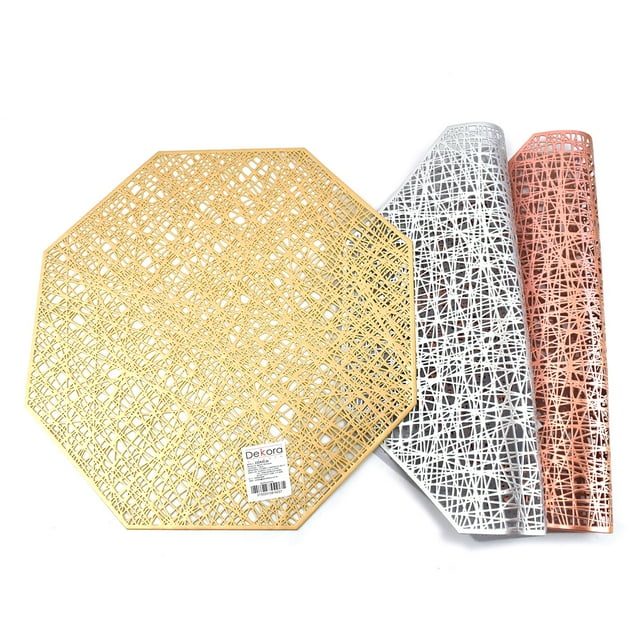Pack Manteles Individuales Octagonal - 6 piezas Dekora Home MANTEL-23DK02-24