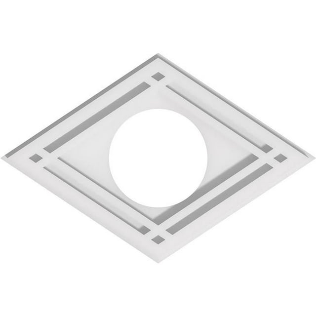 Ekena Millwork CMP16X10DD-05000 5 in. ID x 5.5 in. Rectangle Diamond Architectural Grade PVC Contemporary Ceiling Medallion