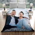 thumbnail image 4 of Couples Gifts Custom Blankets with Photos and Text Multiple Colors Sizes Soft Flannel Blankets Valentines Day Gifts, 4 of 6