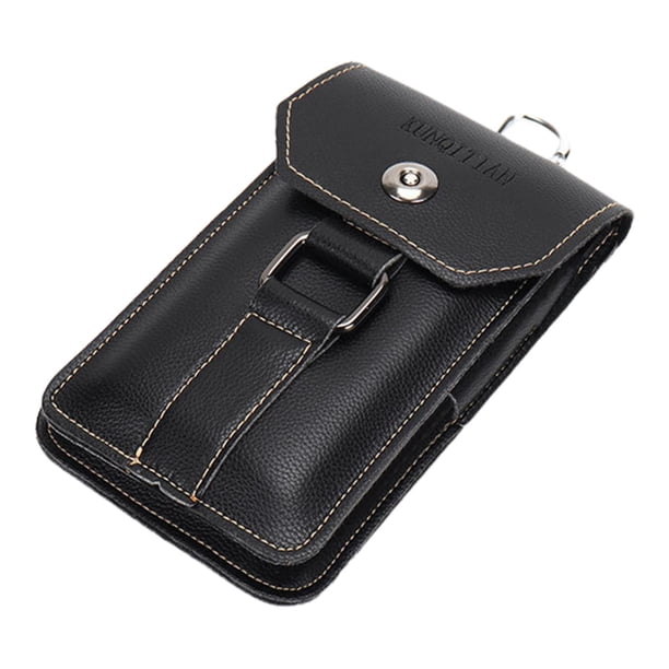Riñonera para hombre, riñonera, funda práctica, bolsa para teléfono para deportes, senderismo al aire libre negro L para 75 pulgadas