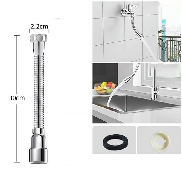 MYG Rallonge Universelle de Robinet de Cuisine en Acier Inoxydable Buse Aérateur Flexible