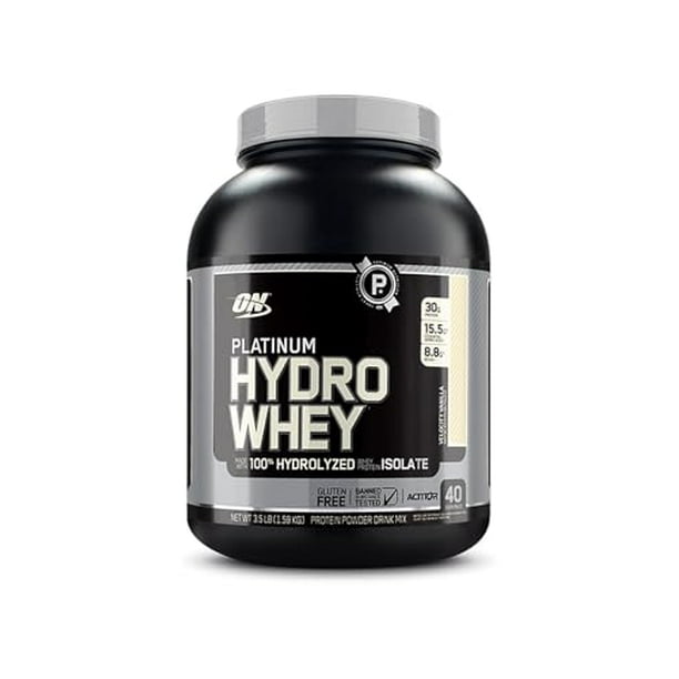 Optimum Nutrition Platinum Hydrowhey Protein Powder, 100% aislado de proteína de suero hidrolizado en polvo, sabor: Turbo Chocolate, 40 porciones, 3.61 libras (el embalaje puede variar)