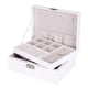 thumbnail image 2 of Organizador de joyas de doble capa para pendientes blanco, 2 of 9
