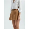 thumbnail image 3 of Mid Rise Pleated Mini Skirt with a Belt, 3 of 6