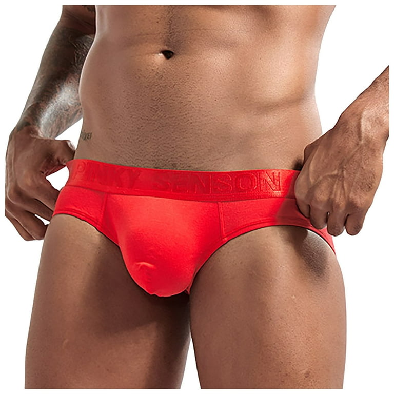 Men's Underwear Briefs Low Waist Sexy Solid Color Underwear Sports