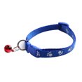 thumbnail image 6 of Walbest Dog Cat Nylon Paw Print Collar Adjustable (7.48" - 12.60") Pet Collar with Bell for Puppy Kitten, 6 of 7