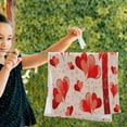 thumbnail image 3 of Dreamtimes Valentines Day Bows Bath Hand Towels 2 PCS, Ultra Soft and Highly Absorbent, Red Heart Love Romantic Decorative Fingertip Face Towel for Home, Bathroom, Kitchen, 28.3"x14.4", 3 of 5