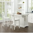 thumbnail image 3 of Crosley Furniture Julia Stainless Steel Top Island W/X-Back Stools- White/Stainless Steel, 3 of 12