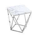 thumbnail image 4 of Posh Living Eason Marble Top End Table with Metal Base in White/Chrome, 4 of 8