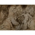 thumbnail image 2 of Gavin Hamilton 18x14 Gold Ornate Wood Frame and Double Matted Museum Art Print Titled - Priam Pleading with Achilles for the Body of Hector, 2 of 4