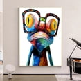 thumbnail image 3 of Frog Wall Art Canvas Paintings Colorful Funny Frog with Glasses Pictures, Abstract Animals Canvas Wall Art Posters Prints for Bedroom Living Room Kitchen Bathroom Office Wall Decor, 3 of 4