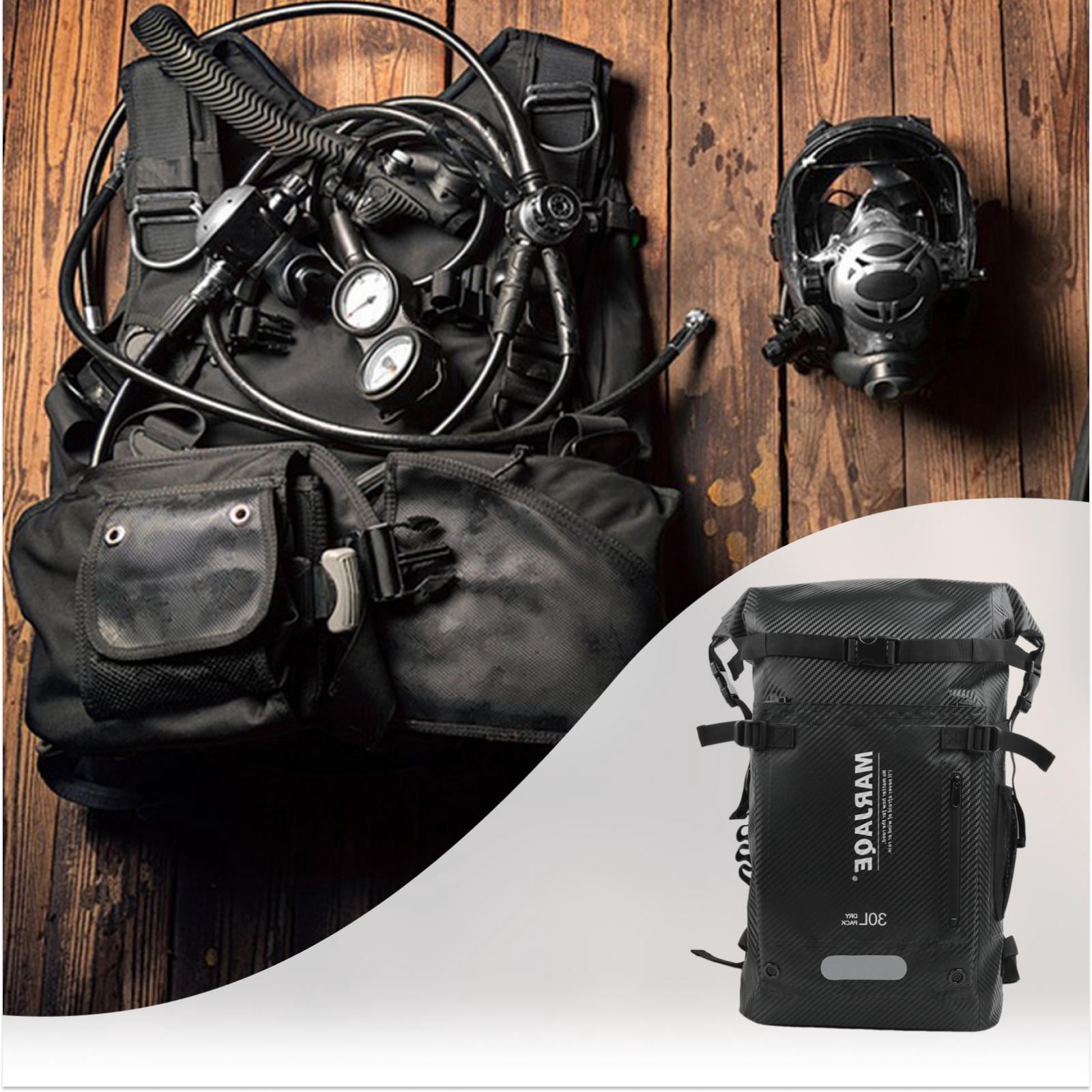 figatia 30 Liters Swimming Backpack Dry Bag for Snorkeling Rafting Multi Compartment Black