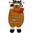 thumbnail image 1 of Felt Christmas Advent Calendars, Santa/snowman/elk Calendar Pendant With Pockets,diy Advent Calendar Fill Yourself Christmas Decora Brown)(1pc, 1 of 5