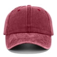 thumbnail image 5 of XIAOCHA Men's Solid Washed Baseball Cap Adjustable Hat Band Baseball Hats Farm Dad Caps,, 5 of 6