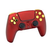 Custom Wireless Controller Compatible with PS5 - Multiple Designs Available (Red & Gold Chrome)