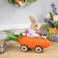 thumbnail image 2 of Northlight Girl Bunny with Carrot Car Easter Decoration - 13", 2 of 6