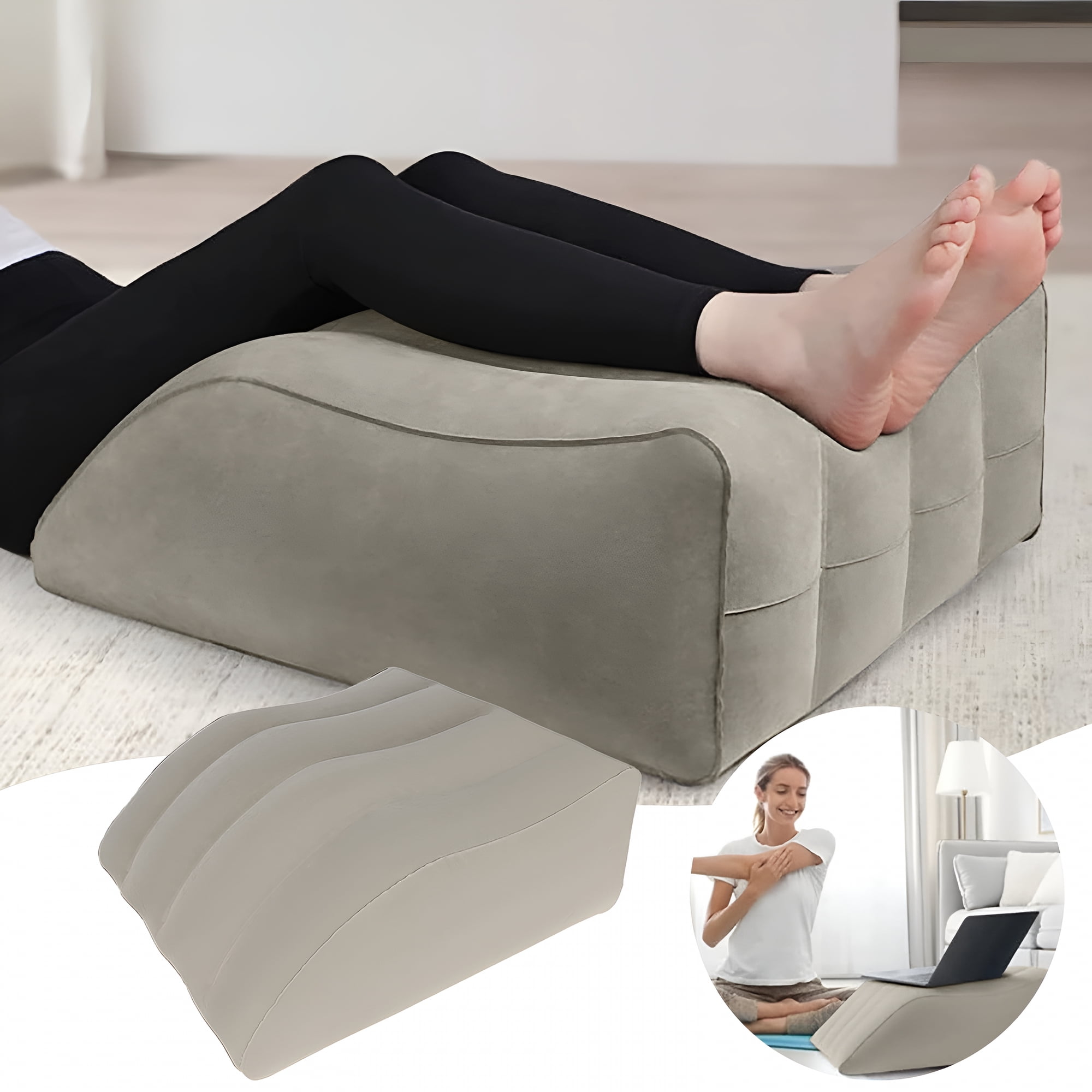 XIBUFE 2026 New Leg Pillow,24.8 Inch Leg Lifting Cushion Leg Wedge Cushion for Swelling Circulation Back Edema Leg Memory Foam Support Pillow for Bed,Chair,Sofa