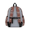 thumbnail image 3 of Football Stripe Brown Pattern Cute School Backpack with Padded Back and Adjustable Shoulder Straps 13.4"x11"x4.7", 3 of 5